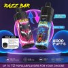 Razz Bar 8000 Puffs Disposable Vape Pen Electronic Cigarettes Kit 650mah Battery 8k Puffs Eu Warehouse