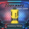 Popular 2024 Pod Vabeen 22000 Puffs Zooy Vape Vapor 22000 Puff Bar Wholsale Vpae Crystal Disposable Vape