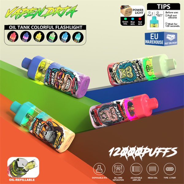 Disposable vape VAPEN DRTA 12K Puffs vapes Razz bar geekbar elfbar Jnr vape RANDM R&M