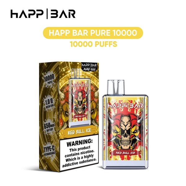 Happ Bar Pure 10000 puff bar Disposables Vape Crystal Vaper 10k