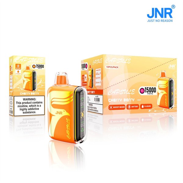 Jnr Capsule 15000 Puffs Disposable Vape Box Puff Bar Dual Mesh Coil Electronic Cigarette