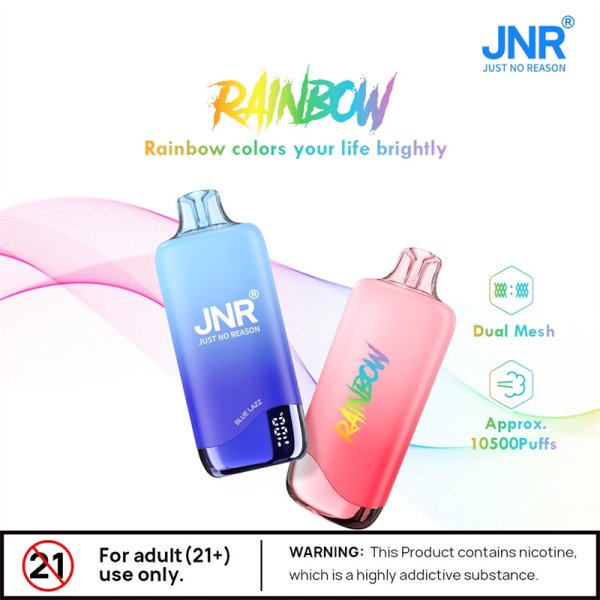 Jnr Rainbow 10500 Puffs Bar Dual Mesh Vaper Disposable Vapes With Display