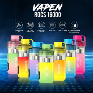 Local Warehouse VAPEN ROCS 16000 Puff Refillable OCS Disposable Vape RGB Light Electronic Cigarette Wholesale