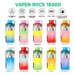 Vapen Rocs 16000 Puffs, vapen vapes,puff 16k ,vaper,disposable electronic cigarette,disposable vape,local warehouse