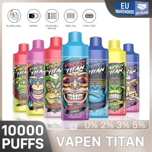 EU LOCAL Warehouse Vapen Titan 10000 Puff 10k Puffs Refillable Disposable Electronic Cigarette Vapes