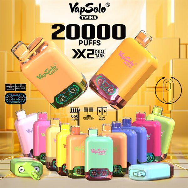 Vapsolo,Vapsolo Twins 20K,Wholesale,EU Warehsoue,Disposable Electronic Cigarettes,Disposable vape,20000 puffs