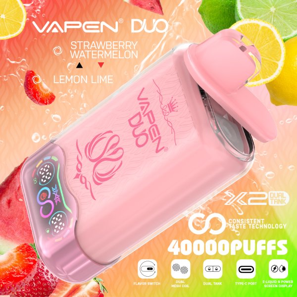 Unleash the Ultimate Experience with VAPEN Duo Twins 40k Puffs Vape– Two Bold Flavors, One Powerful Pod!