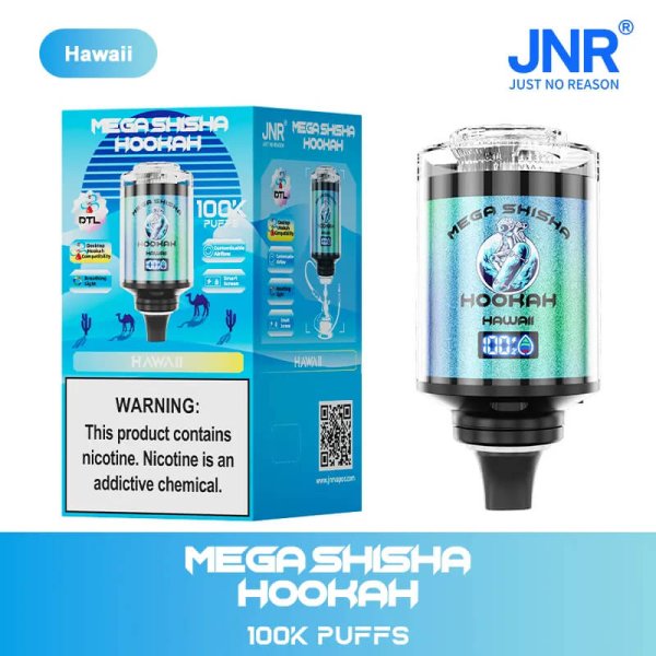JNR MEGA SHISHA HOOKAH 100K puff disposable vape—