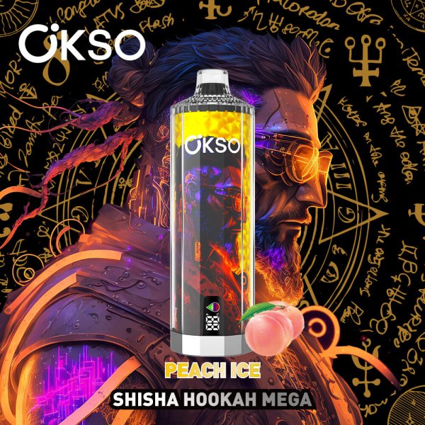 OKSO shisha hookah mega 50k dtl shisha disposable vape BLUEBERRY RASPBERRY CHERRY peach ice