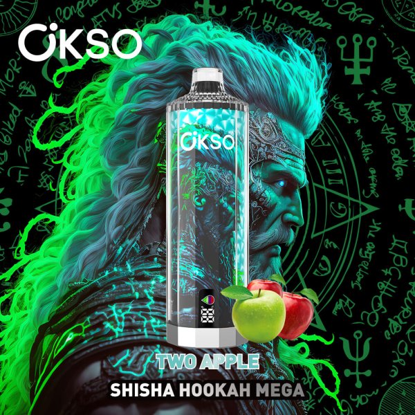 OKSO shisha hookah mega 50k dtl shisha disposable vape BLUEBERRY RASPBERRY CHERRY two apple