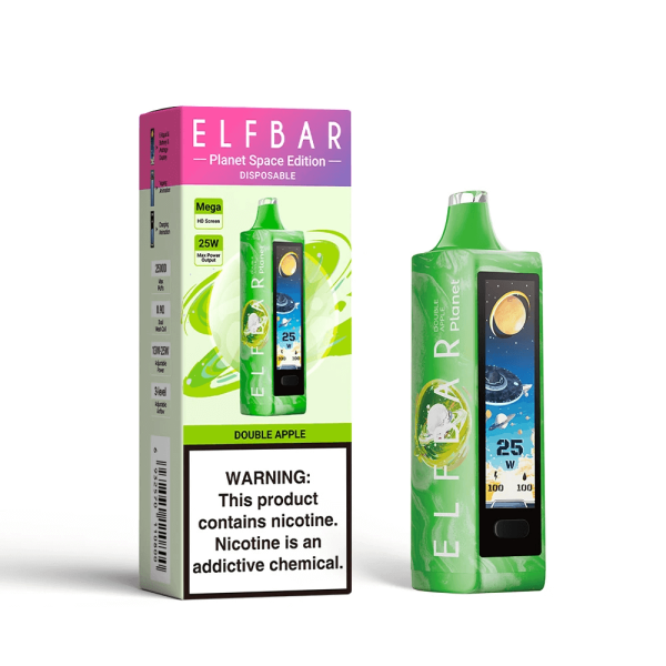 elf bar planet double apple rechargeable disposable vape