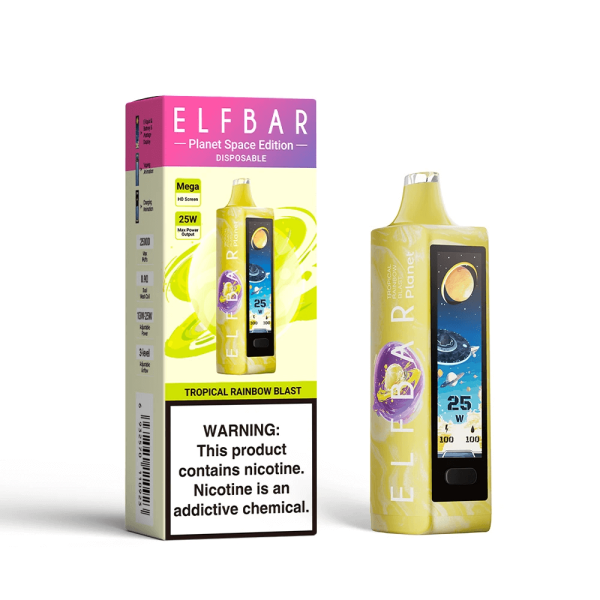 elf bar planet tropical rainbow blast rechargeable disposable vape