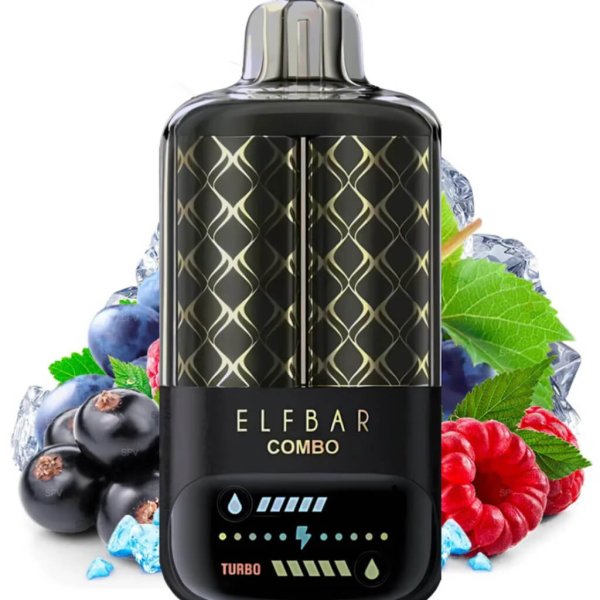 elfbar combo 25k puff disposable vape blackcurrant raspberry & grape