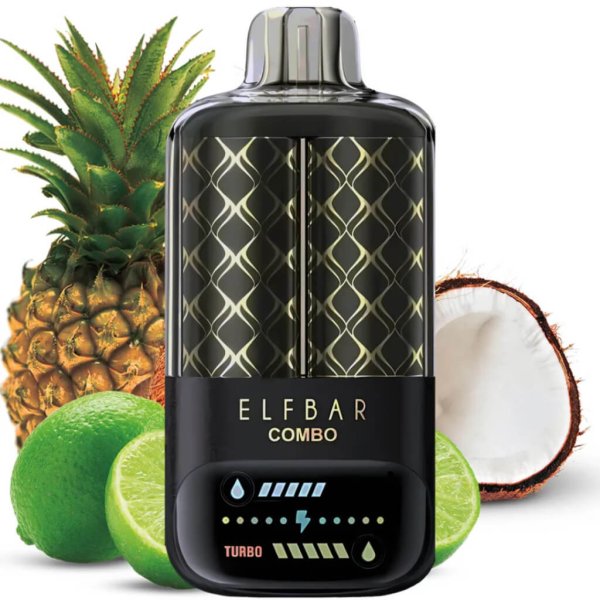 elfbar combo 25k puff disposable vape lime & pineapple