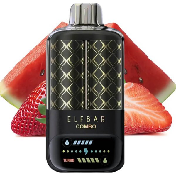 elfbar combo 25k puff disposable vape watermelon & strawberry