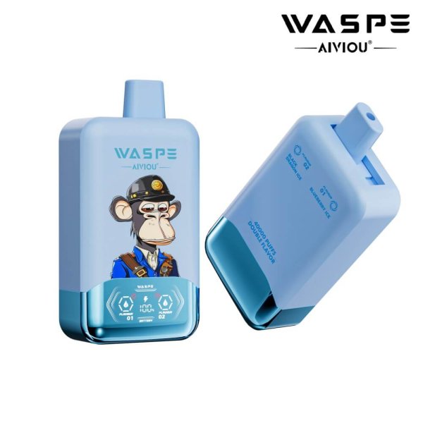 VASPE 40K puff dual flavors disposable vape black dragon ice & blueberry ice
