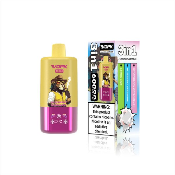 VOPK TRIPLE 60K puffs vape strawberry watermelon blueberry raspberry lemon lime
