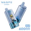 WASPE 60k puff 3 in 1 Triple flavors disposable vape blueberry raspberry & blueberry cotton candy & double apple ice