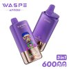 WASPE 60k puff 3 in 1 Triple flavors disposable vape grape ice & strawberry candy & strawberry raspberry cherry