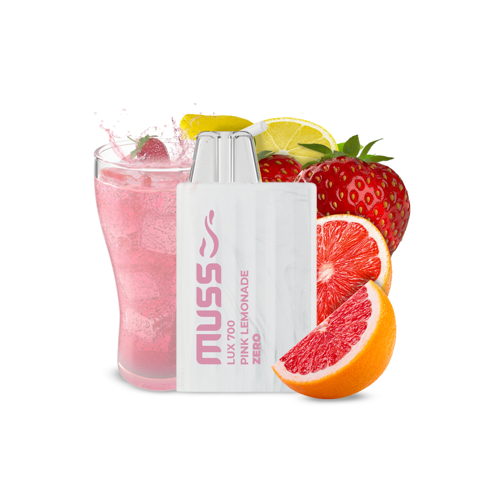 muss lux 700 puffs disposable pink lemonade zero