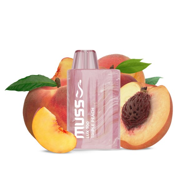 muss lux 700 puffs disposable triple peach