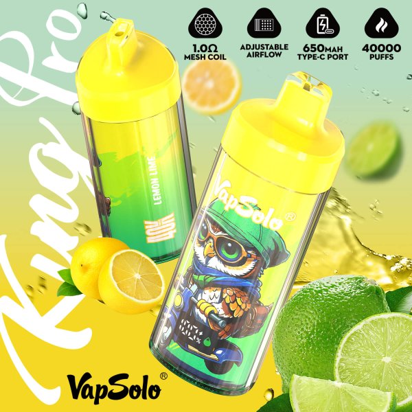 VAPSOLO SUPER PRO 40K puffs vape lemon lime