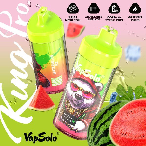VAPSOLO SUPER PRO 40K puffs vape watermlon ice