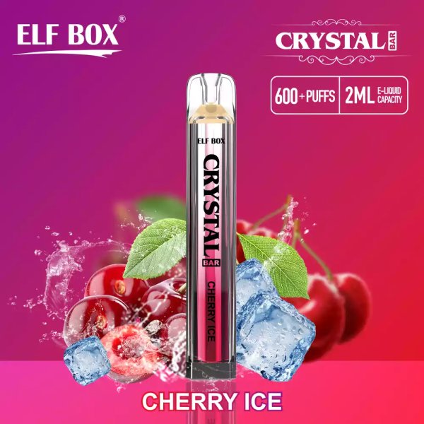 Elf Box Crystal Bar 600 Puffs disposable vape Cherry Ice