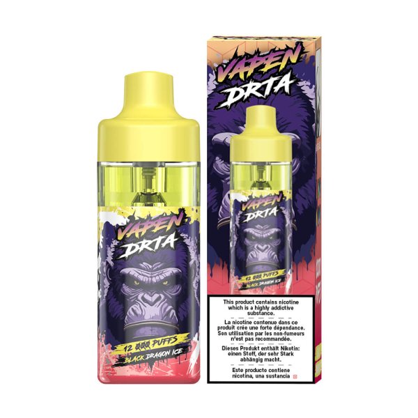VAPEN DRTA 12000 Puffs Vape black dragon ice